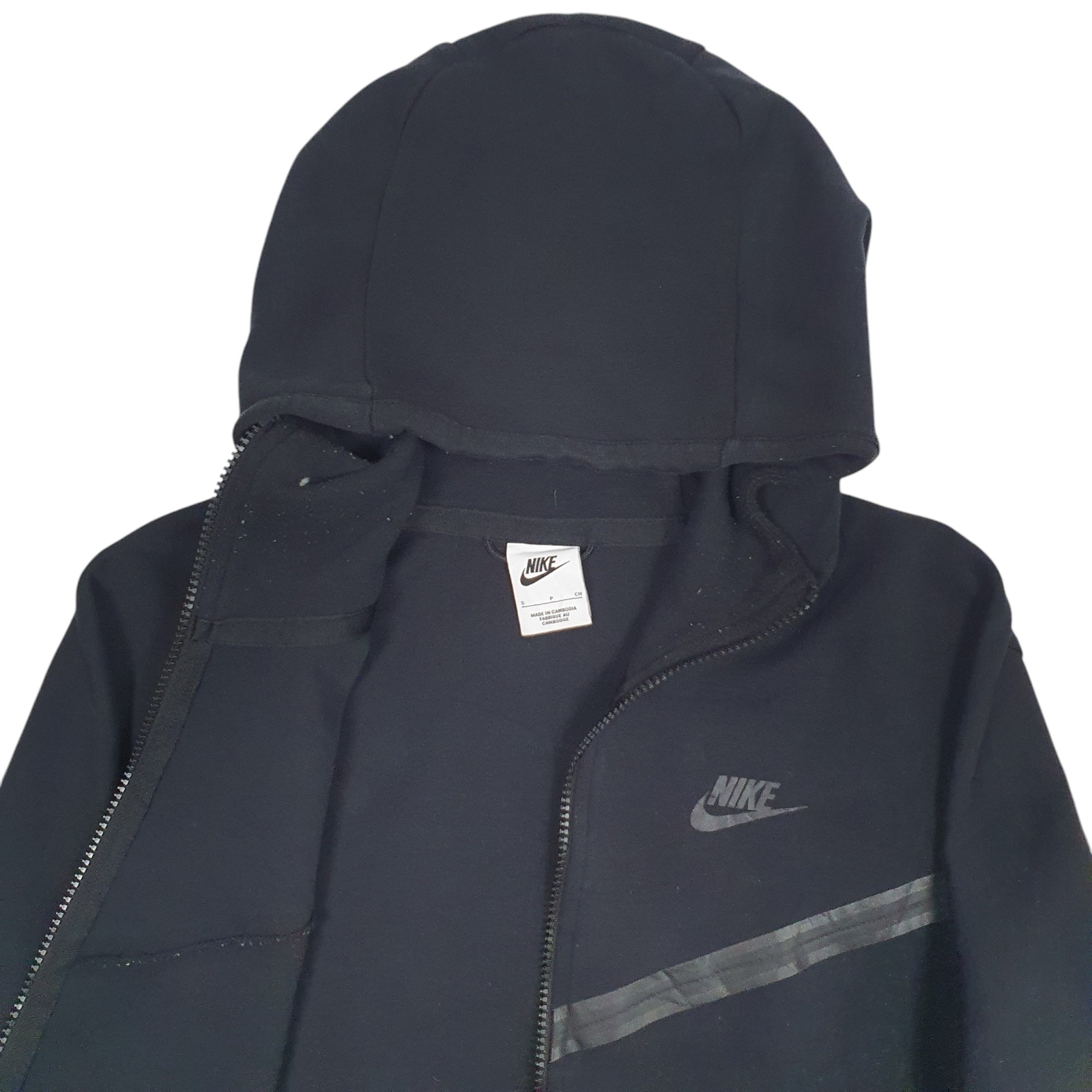 NIKE Full Zip Cotton Blend Jumper Sweatshirt Mens S image 3