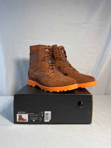 Sorel Caribou OTM Mens Brown Suede Waterproof Lace Up Combat Boots Size 9