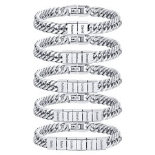 VNOX Custom Family Members Names Bracelets Gift for Dad Husband, Mens Chain Gift