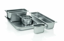Gastronormbeh&auml;lter Gastronorm Beh&auml;lter GN 1/4 CNS Stapelrand U-Ecken 20 - 200 mm