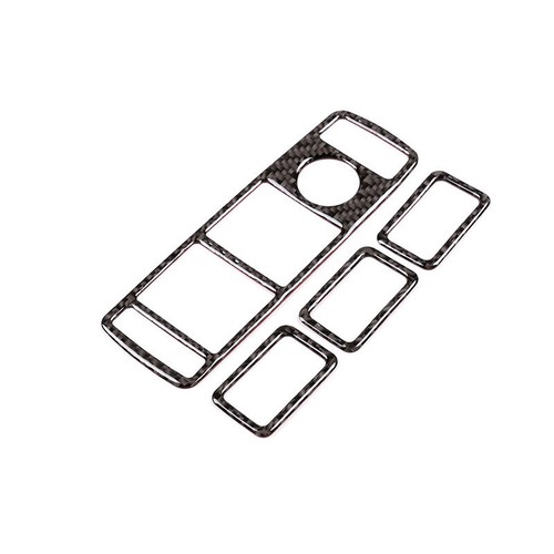 For Benz GLK 2008-2015 Real Carbon Fiber Window Lock Lift Panel Trim Frame 4PCS - Picture 9 of 10