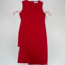 Paisie Dress 14 Red Sleeveless Midi