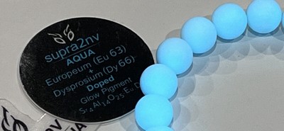 supra2nv ️BrightAFGlow ️safety Grade Glow Bracelet 10 Millimeter Spheres  AQUA
