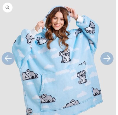 New Oversized Hoody Baby Blue Koala Hoodie Blanket Kuddly