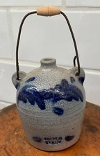 Vintage Rowe Pottery Miniature Jug W/ Maple Syrup Printed on it #635