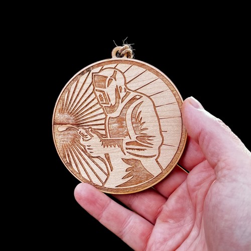 Ornament - Welder - Raw Wood - Picture 3 of 3