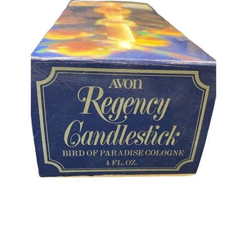 Vintage Avon Regency Candlestick Bird of Paradise Cologne 4 fl. oz 80% full - Picture 2 of 11