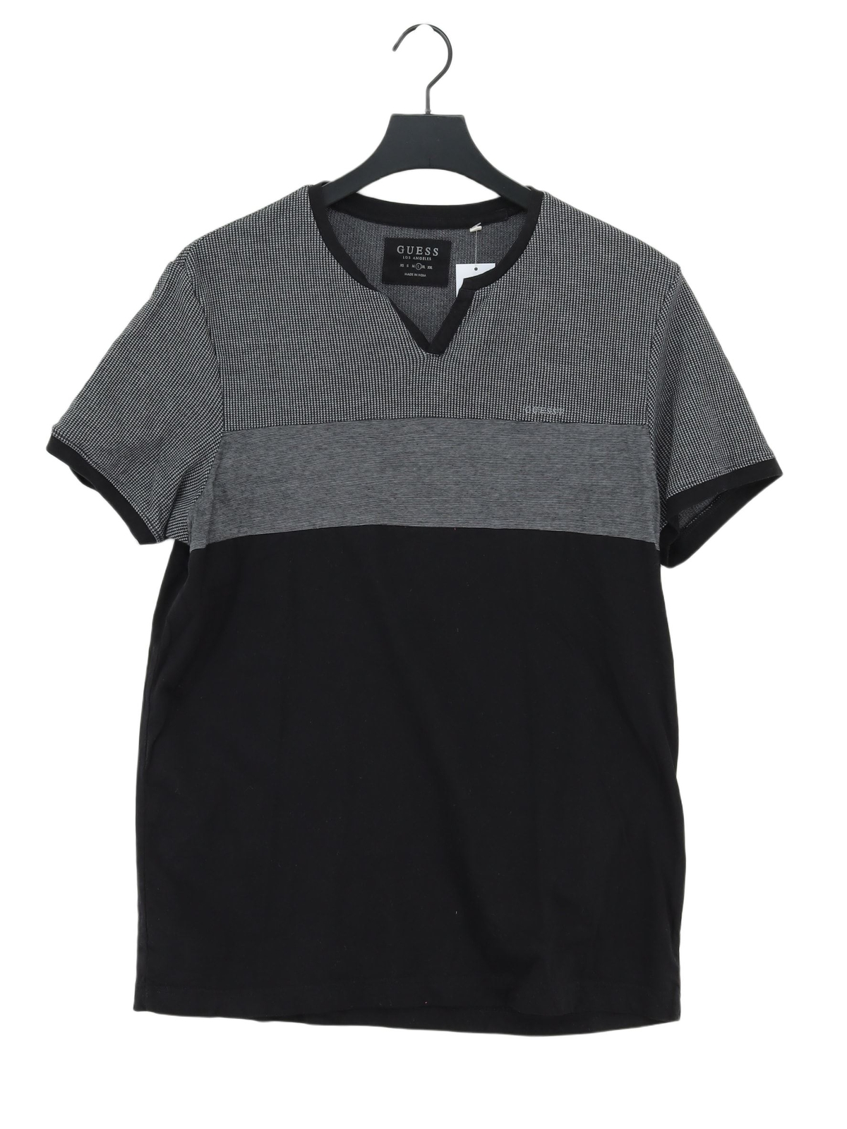 T shirt uomo Guess L nera 100% altra basic