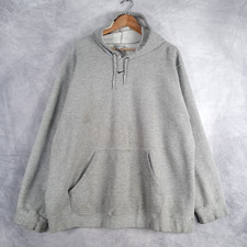 Vintage Nike Center Swoosh Hoodie Mens XXL Gray Pullover Sweatshirt Y2K Gray Tag