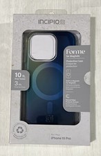 Incipio Forme Hard Shell MagSafe Case for iPhone 15 Pro, Digital Disruption Blue