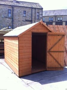 8x6 Wooden Apex Garden Shed Factory Seconds Hut Pinelap T 