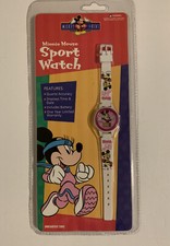Vintage Walt Disney Sport Watch / Minnie Mouse / Digital / Carded / NOS / New