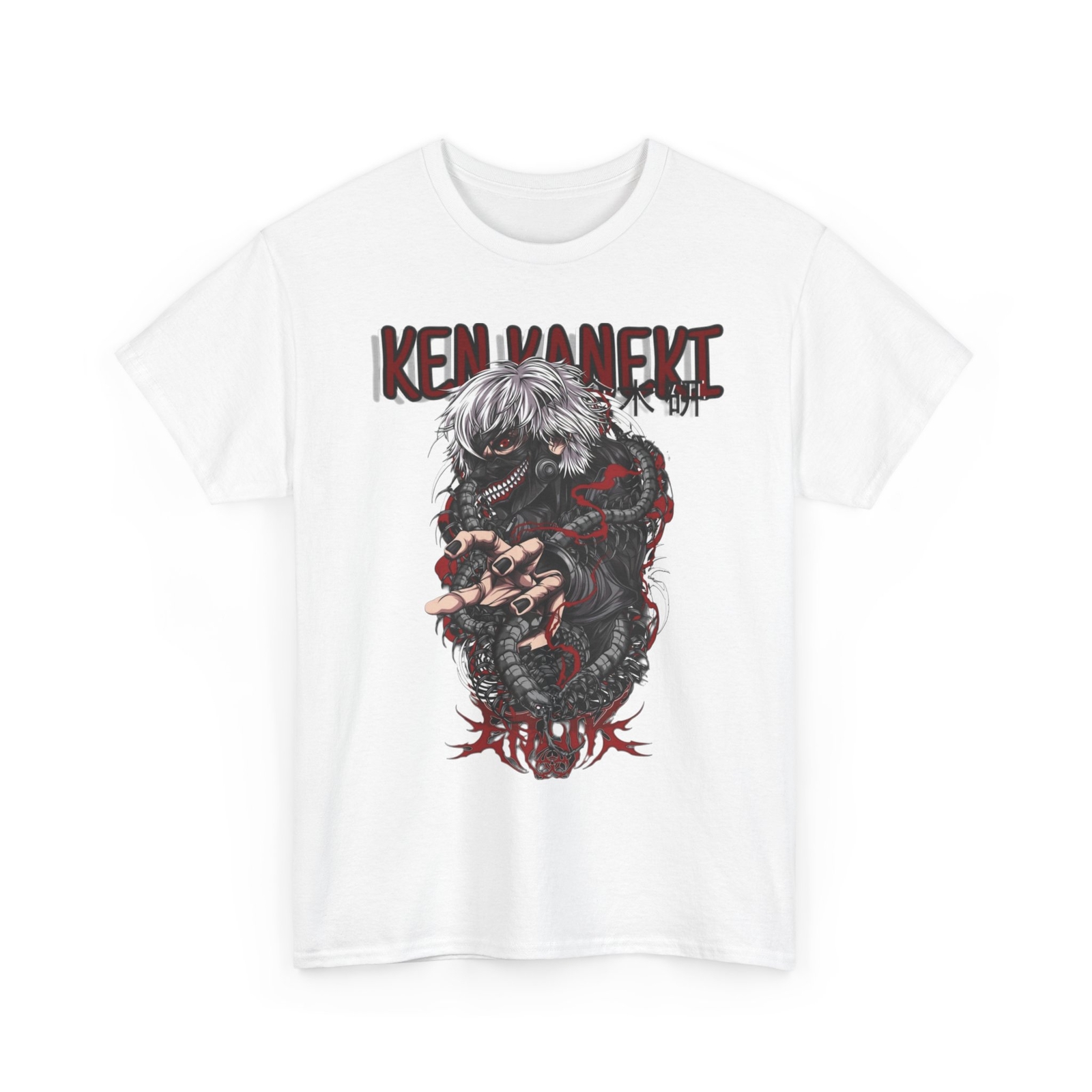 Tokyo Ghoul Kaneki Ken Unisex Anime T-Shirt Heavy Cotton Japanese Manga Tee