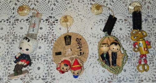 Japanische Omamori Auto Verkehrssicherheit Charms Vintage Menge 4 Glück Talismane