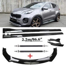Front Bumper Lip Splitter Spoiler Side Skirt Strut Rod For Kia Sportage