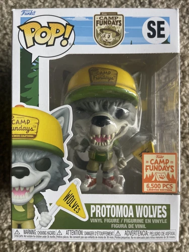 New 2023 SDCC CAMP FUNDAYS EXCLUSIVE PROTOMOA WOLVES MASCOT LE 6500 FUNKO Pop