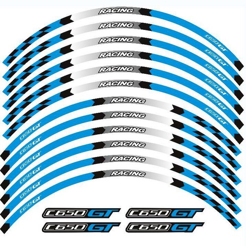 15" Rim Stripes Wheel Tape Sticker Decal Reflection For 2013-202 BMW C650 GT2 - Picture 8 of 16