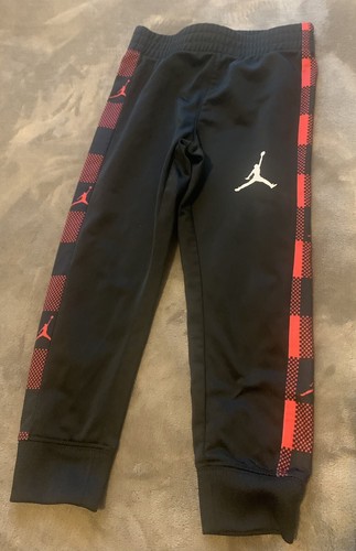 Child Boy Air Jordan Fleece Jogger Pant, Size XS Red/black Size 3-4yrs