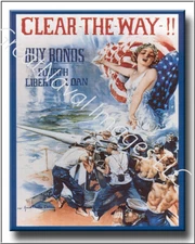 US Navy Clear The Way Buy Bonds Canvas Print 2D