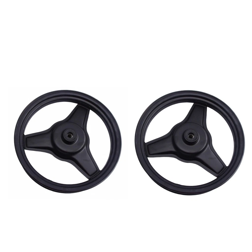 2 Pcs Auminium Alloy Motorcycle Front Rear Rim Wheel for PW50 Black