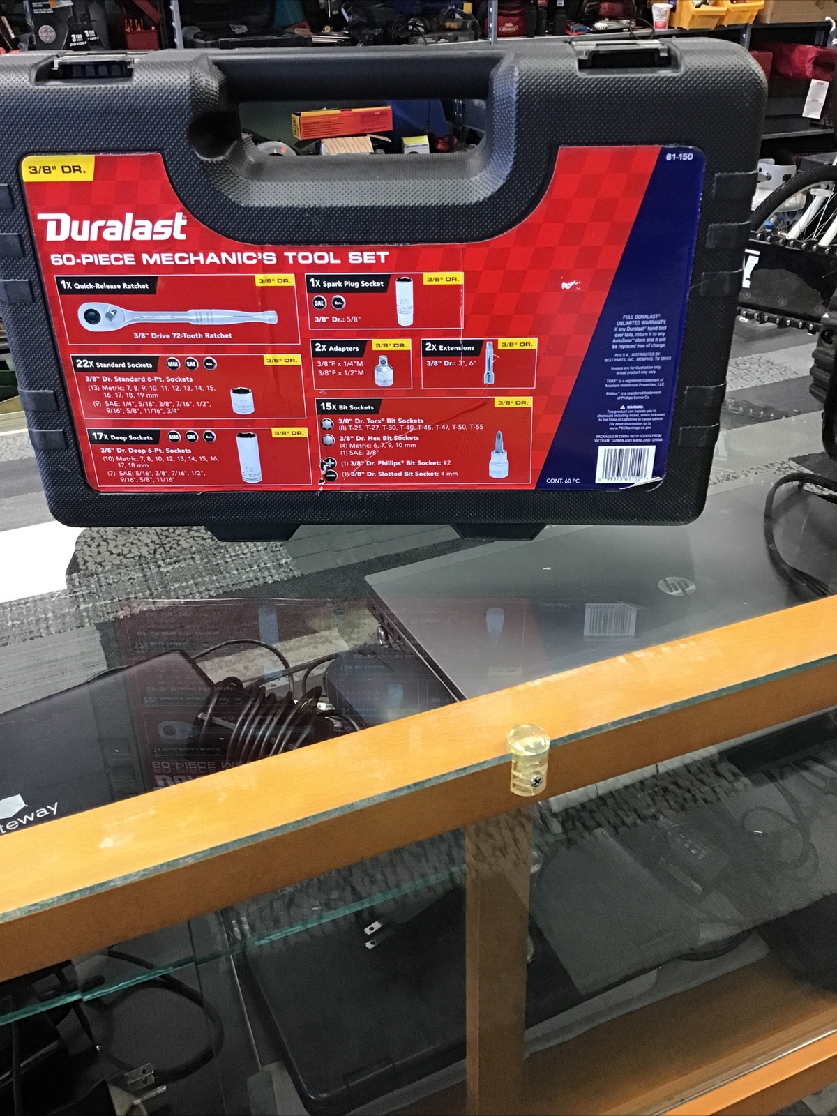 DURALAST 3/8in Drive Ratchet/Socket SAE/METRIC 60 Piece Tool Set 61150 eBay