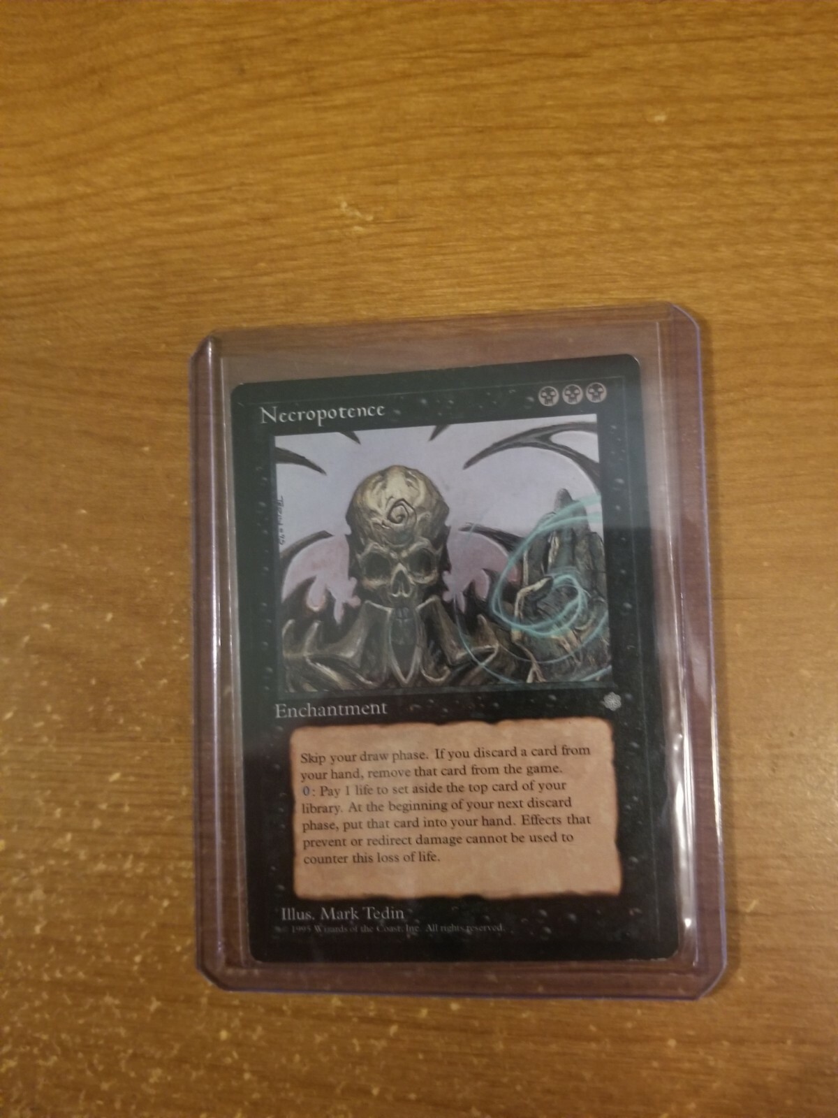 MAGIC THE GATHERING RARE ICE AGE NECROPOTENCE MODERATELY PLAYED