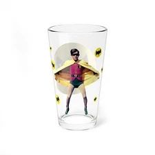 Robin Burt Ward Mixing Glass, 16oz, Batman TV Show, Batman 66'