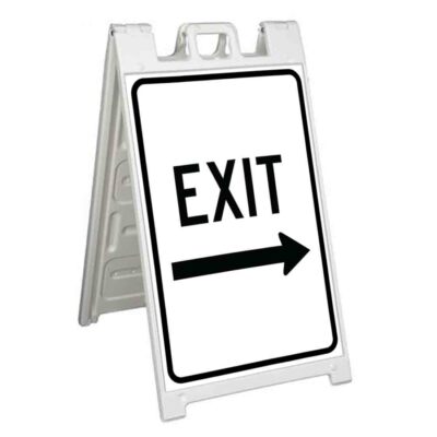 EXIT RIGHT ARROW Signicade 24x36 Aframe Sidewalk Sign Banner Decal DIRECTIONAL