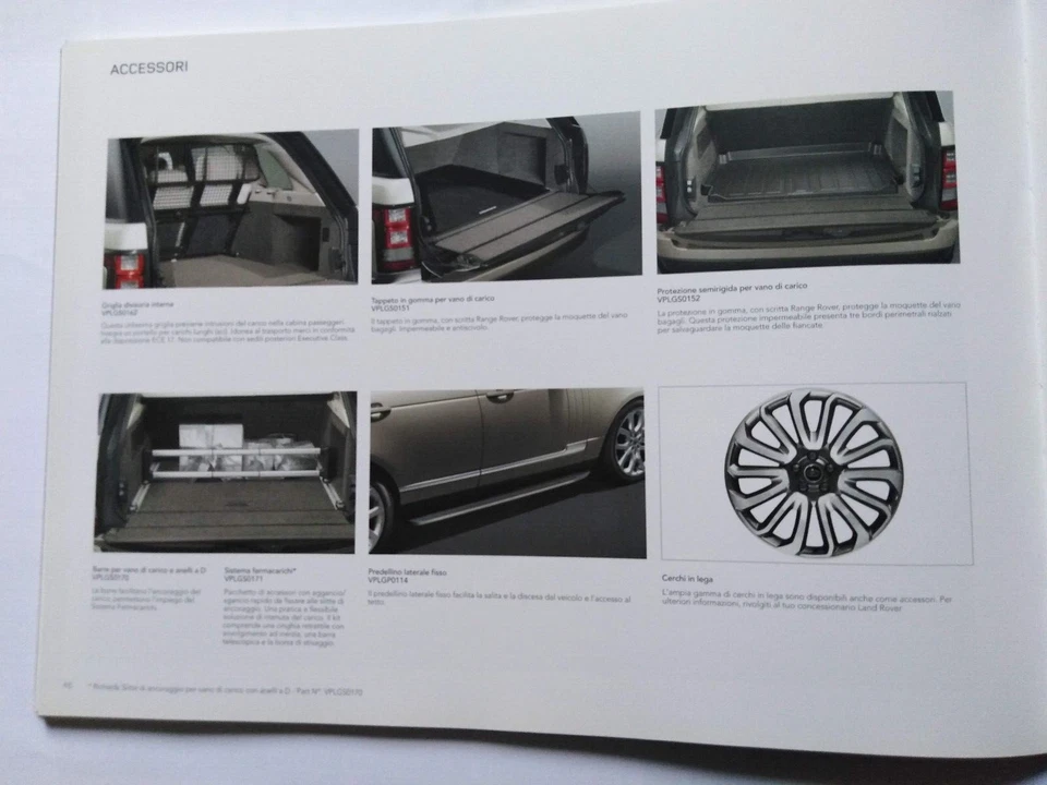 RANGE ROVER BROCHURE DI VENDITA ORIGINALE ITALIANO 2012 (530 B ) - Immagine 3 di 4