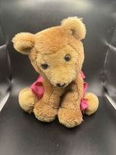 Vintage 1976 R Dakin Golden Bear 11  Bean Filled Plush Bear Cub Stuffed RARE  