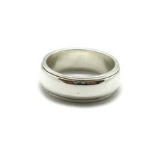 Genuine sterling silver ring plain spinner band solid hallmarked 925 R001947
