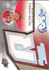 2005/6 SPx Rookie Jersey autograph Valtteri Filppula auto RC 1435/1999