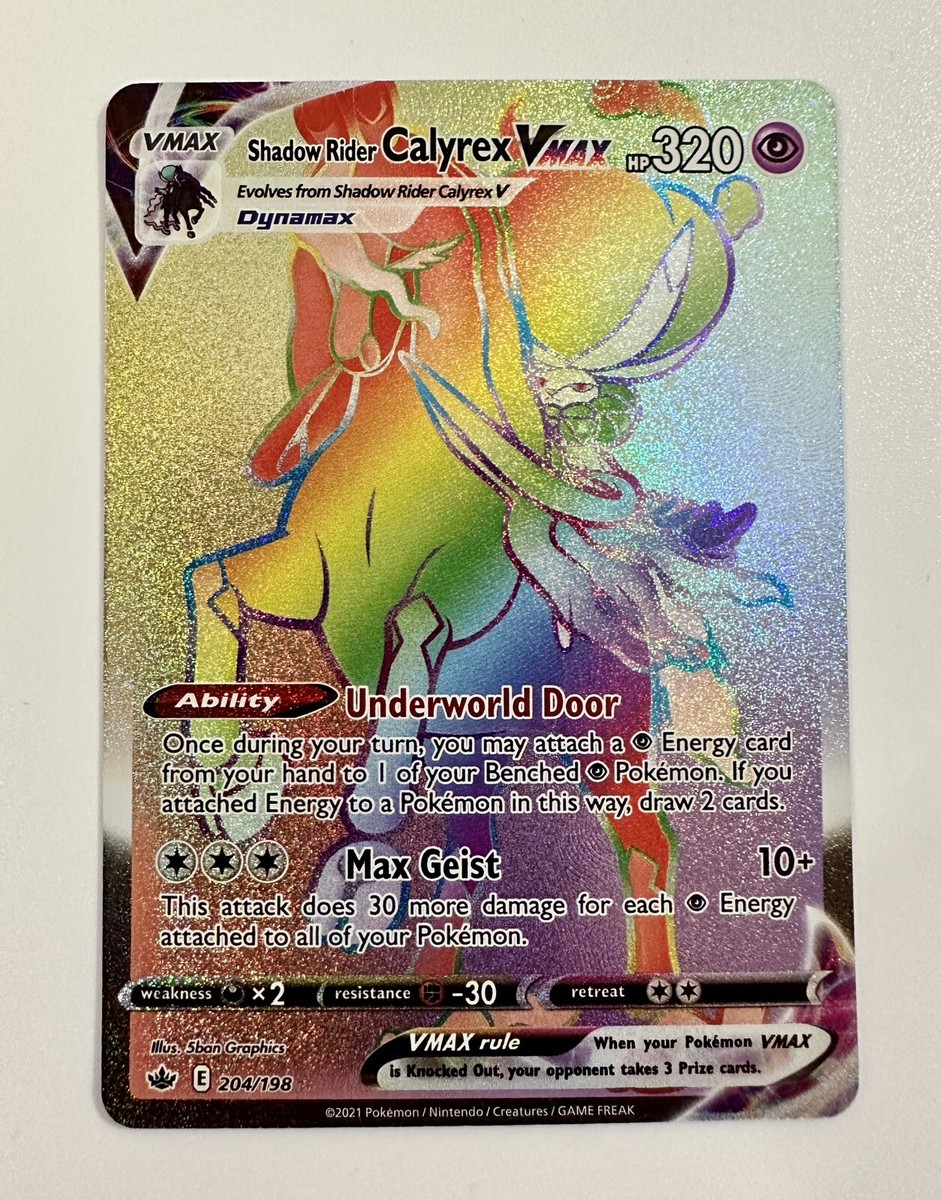 Pokmon TCG Shadow Rider Calyrex VMAX Chilling Reign 204/198 Holo Secret  Rare NM | eBay