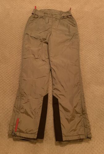 Prada Sport Gore-Tex Pantaloni da sci nylon neve tecnica oro rosso logo vintage 40 - Foto 1 di 9