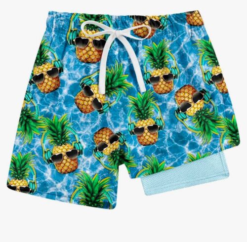 Cozople Boys Swim Trunks with Boxer Brief Liner Compression Suits 7-20 Years