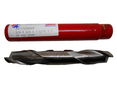 Regal 3/4''  2 Flute High Speed Steel End Mill DOUBLE END 59524