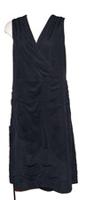 NWT Lane Bryant Black Shutter Pleated Stretch Knit Cocktail Party Dress Sz. 22
