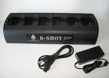 Gang Bank 6-Unit 6-Way Charger for Two-Way Radios, Motorola Kenwood Icom Vertex