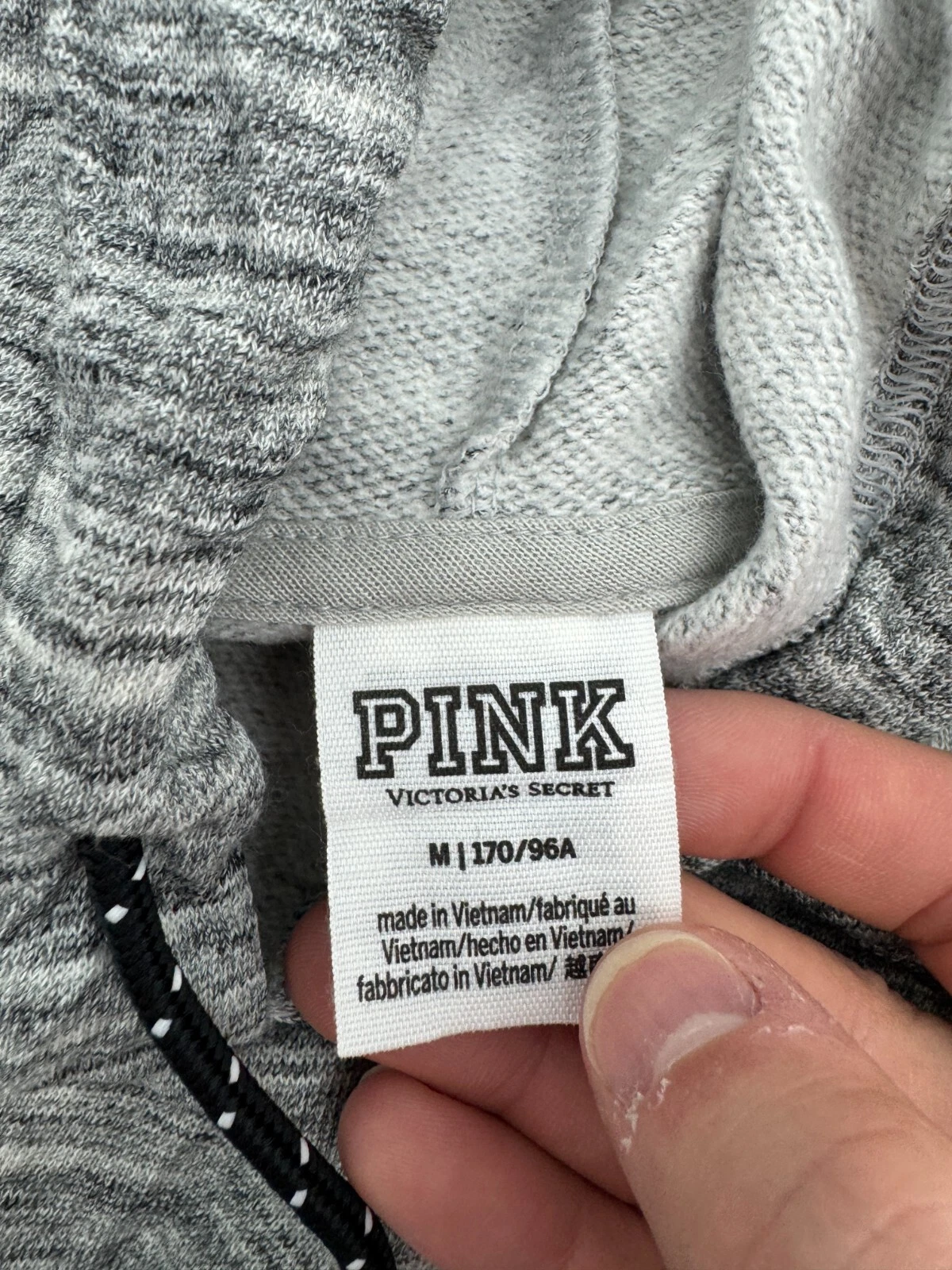 UNDERCOVER Felpa con cappuccio pullover cropped rosa Victorias Secret grigio donna taglia media