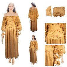 Padme Amidala Cosplay Party Carnival Halloween Yellow Meadow Dress Costume