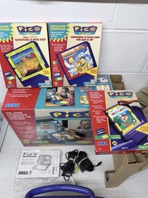 Vintage 1994 SEGA PICO Edutainment System Bundle Complete In Box CIB W/ 4 Games