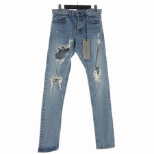 Alchemist Ink Crushed Skinny Jeans 28 Indigo Cotton Blend NWT Men's Denim