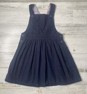 Jojo Maman Bebe Corduroy Overall Dress Navy Blue Toddler Girl’s Size: 4-5 EUC!