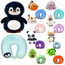 Plush Travel Pillow Toy 2-in-1 Character Neck Cushion