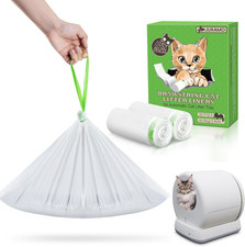 60 Pack Cat Litter Box Liners Meo Want SC01 MW-SC02 MW-LR01 1.5 Mil Thick Drawer