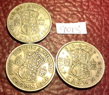 DATE-RUN 3 GEORGE VI HALF-CROWNS 1947-1949 - JOB LOT 9018