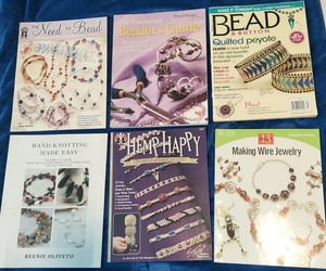Lot 6 Jewelry-Making Beading, Hemp, Knotting Books