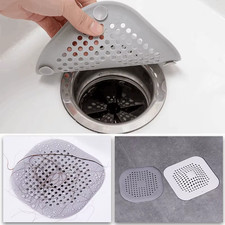 Silicone Shower Drain Hair Catcher Stopper Sink Strainer Bathroom Floor Filter