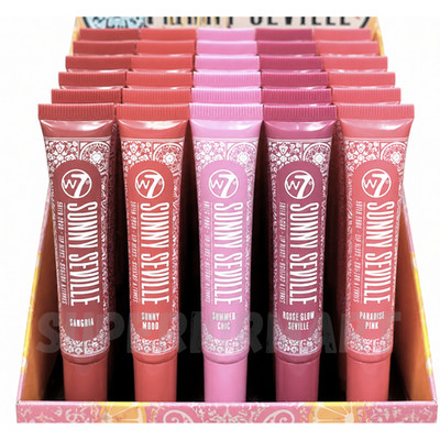 W7 Lip Gloss Shea Butter + Vitamin E Hydrating High Shine Gloss Sunny Seville
