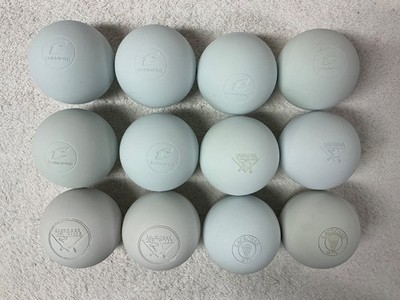 12 Lightly Used  White Lacrosse Balls - Clean, Good Condition and Grip